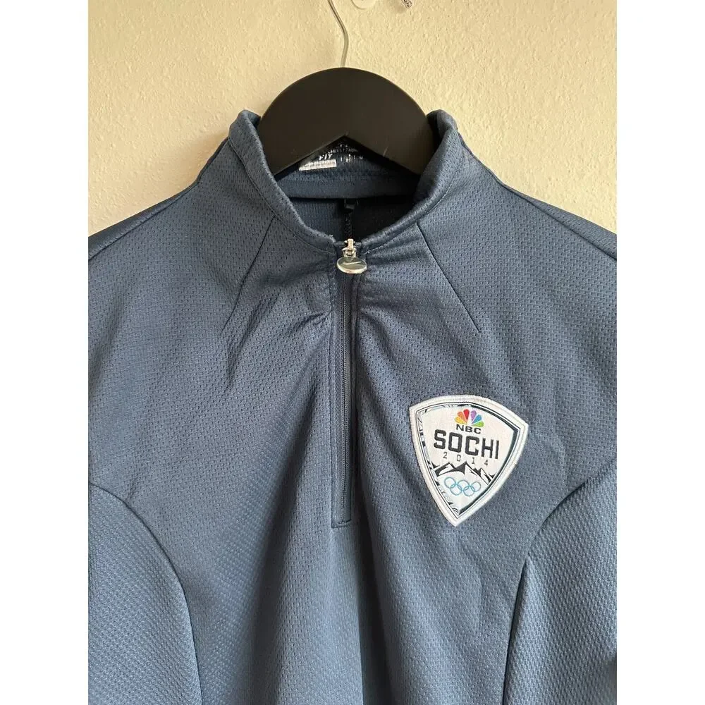 Nike Women's Quarter Zip Medium Gray Olympics Sochi 2014 Performance NBC
